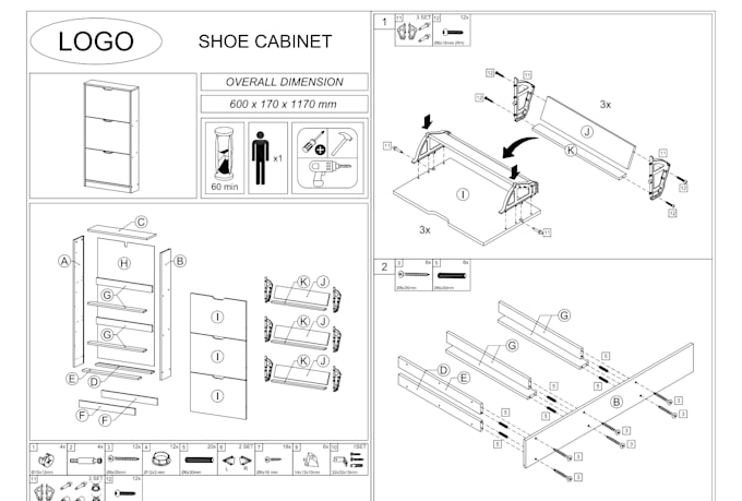 design step by step assembly instructions
